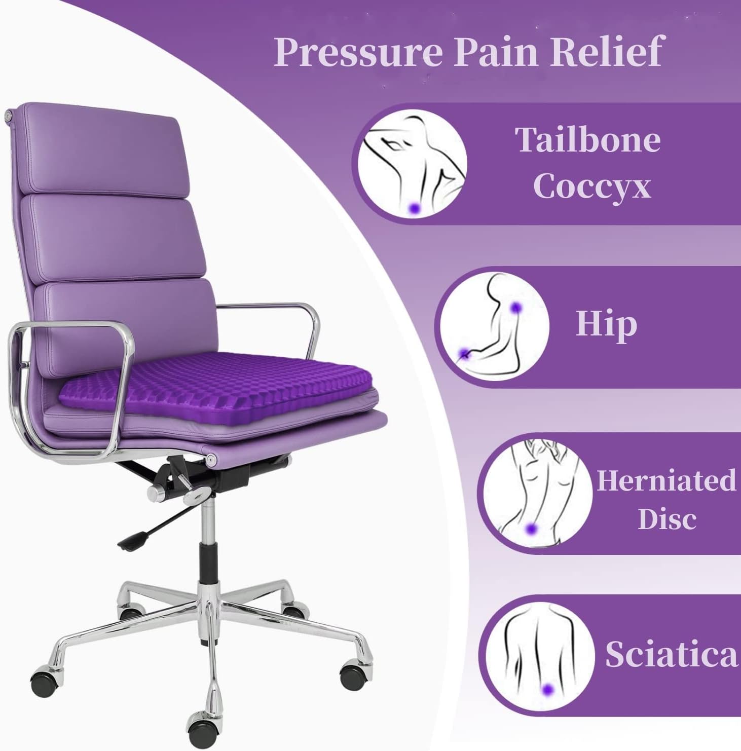 Silicone Gel Seat Cushion for Long Sitting🪑✨