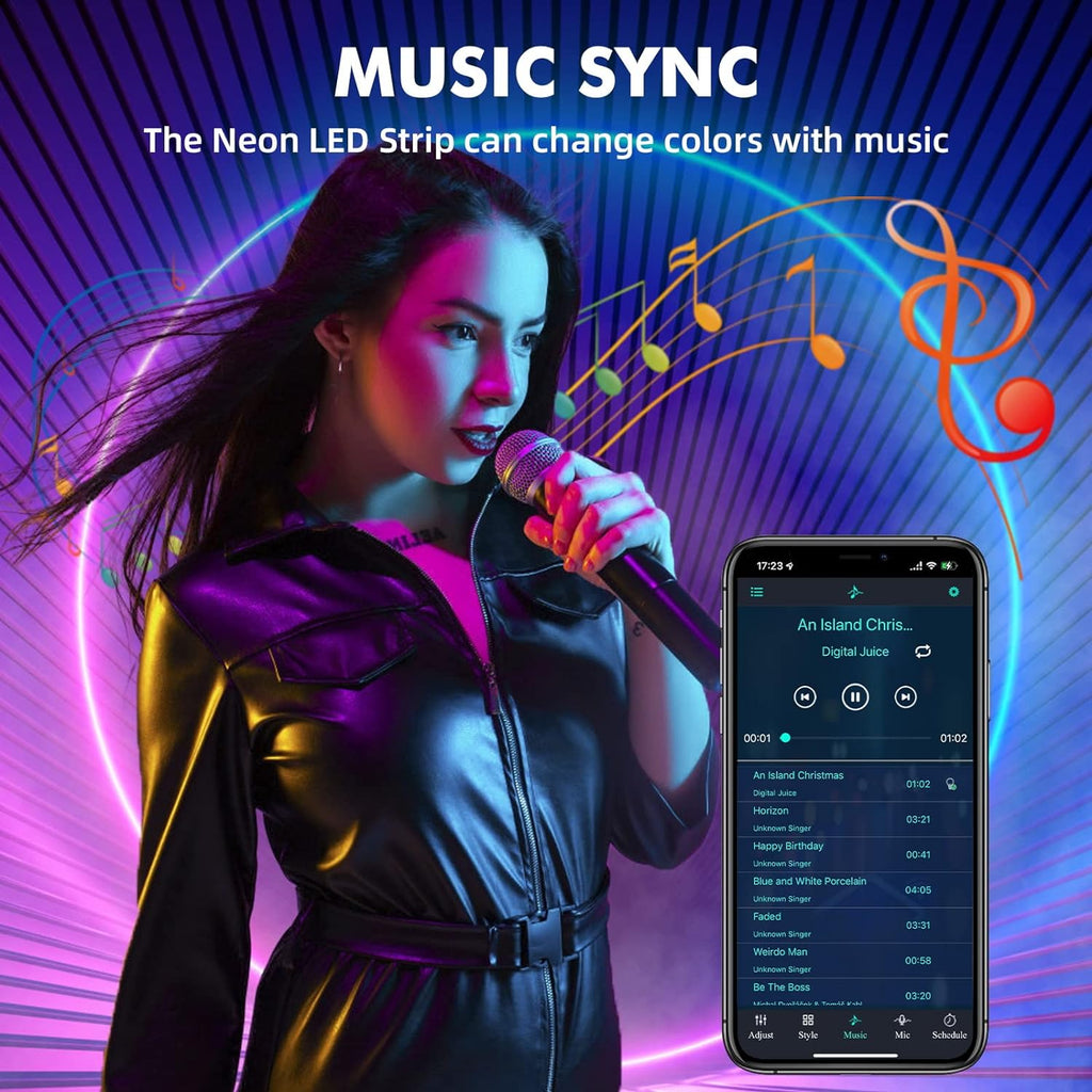 LED light strip RGB with IC neon light strip