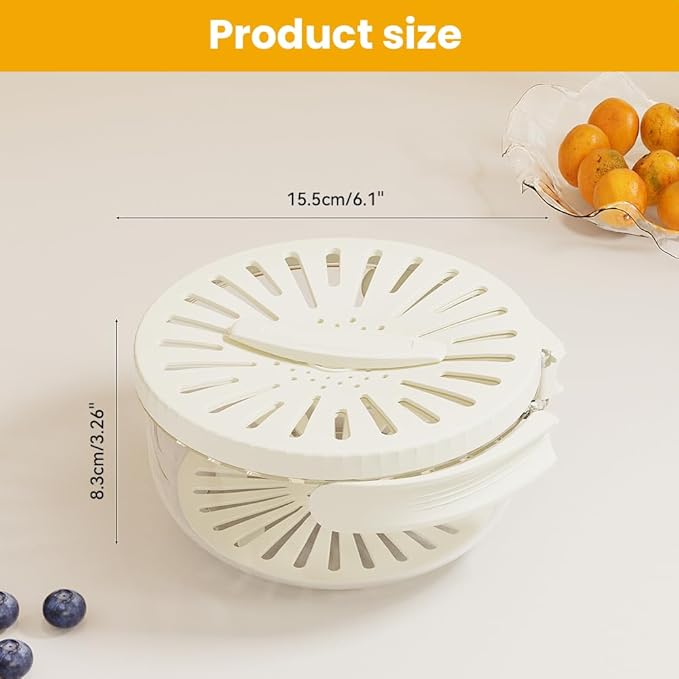 2024 New 2-in-1 Drainer and Strainer | Multi-Function Basket with Lid & Collapsible Handle