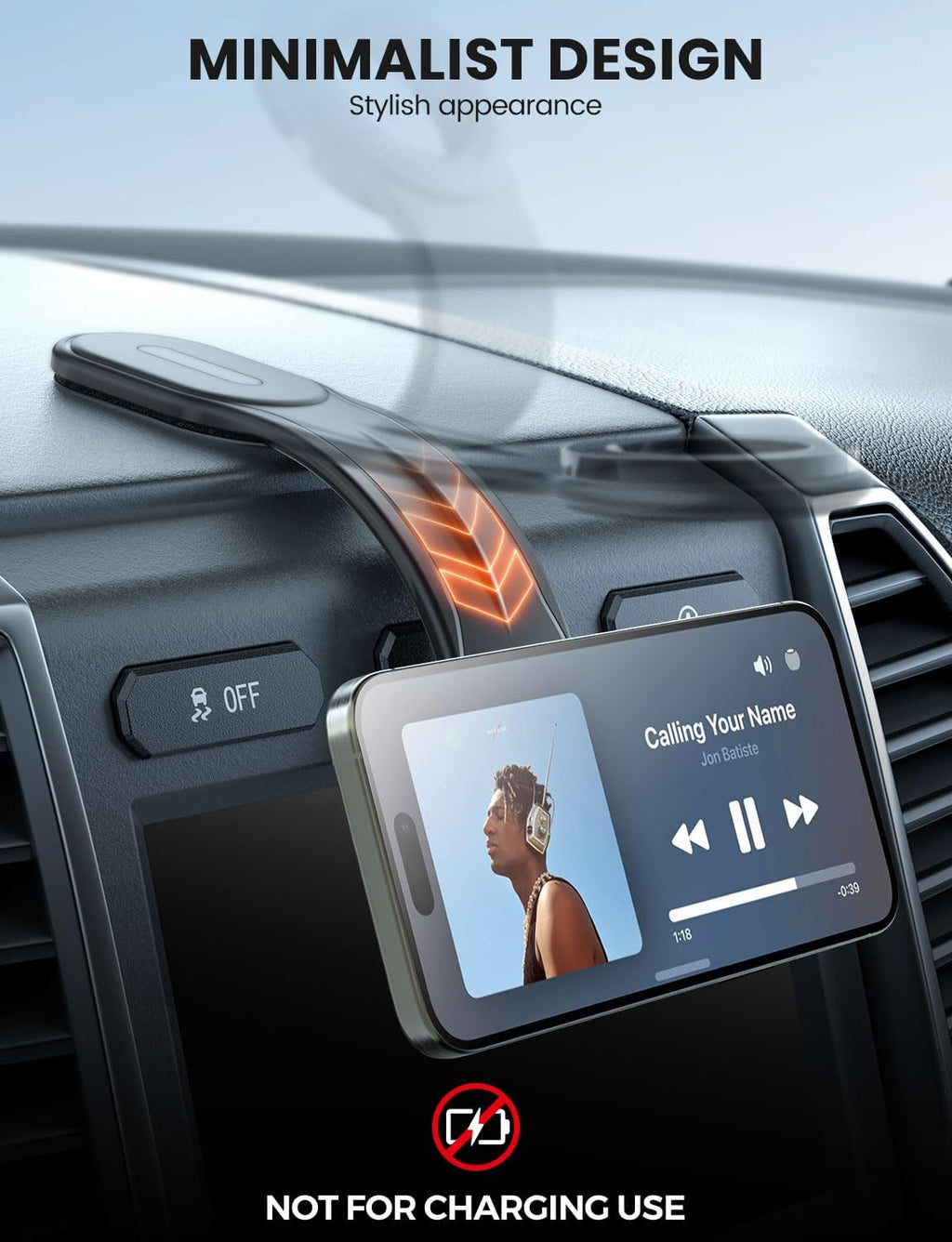 Bendable Aluminum Arm Magnetic Phone Holder for Car