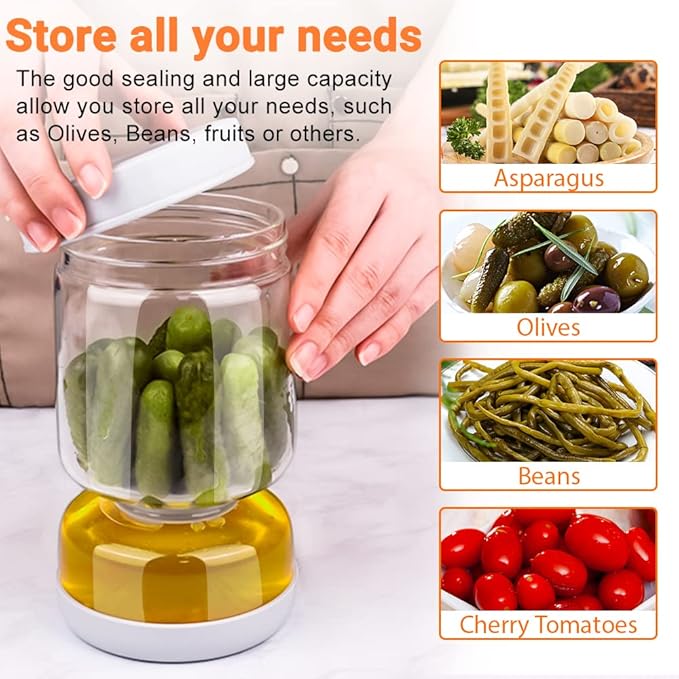Hourglass Pickle & Olive Jar