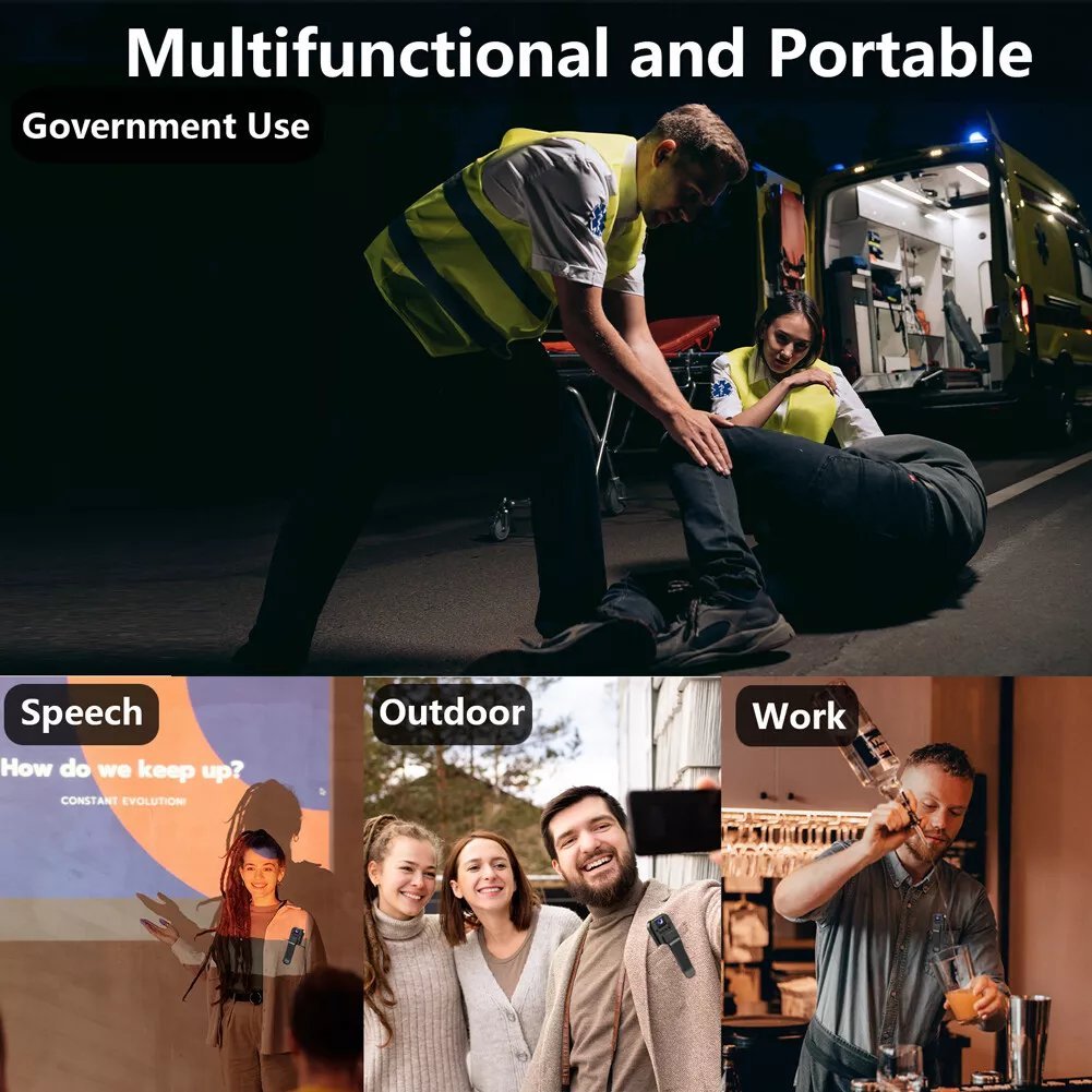 1080P HD Mini Camera with PIR Motion Detection | Portable Body Camera for Security, Travel, and Personal Use