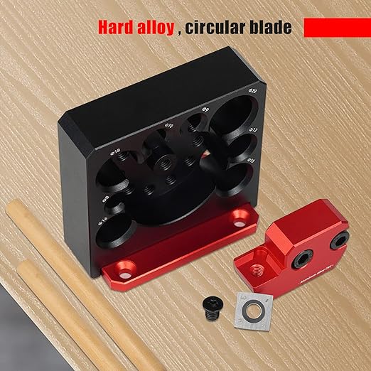 Dowel Rod Maker for Woodworking-Steel Dowel Plate with 8 Holes