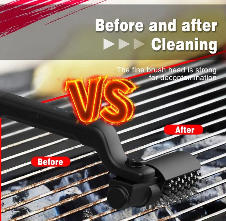 🍖✨Electric Three-Speed BBQ Brush – Effortless Cleaning for Your Grill