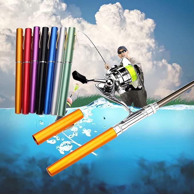Portable Pen-Shaped Fishing Rod Combo Set with Telescopic Reel – Lightweight & Compact Fishing Gear