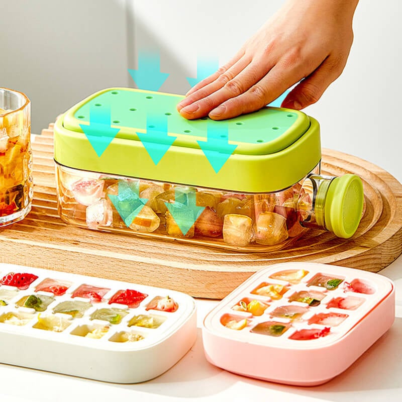 🧊 2-in-1 Ice Cube Bottle – Quick Ice Making & Refreshing Sips