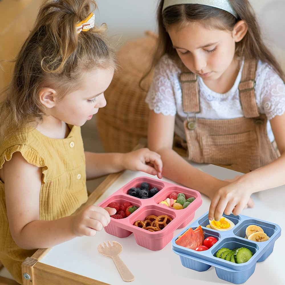 BENTO LUNCH BOX 4-COMPARTMENT MEAL PREP CONTAINER