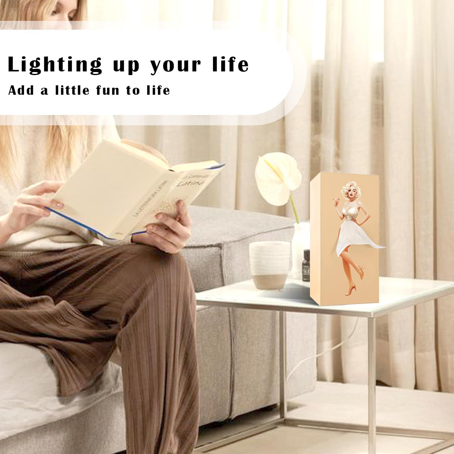 Tissue Box, Reusable Cartoon Creative Retro Pop Art Paper Towel Holder