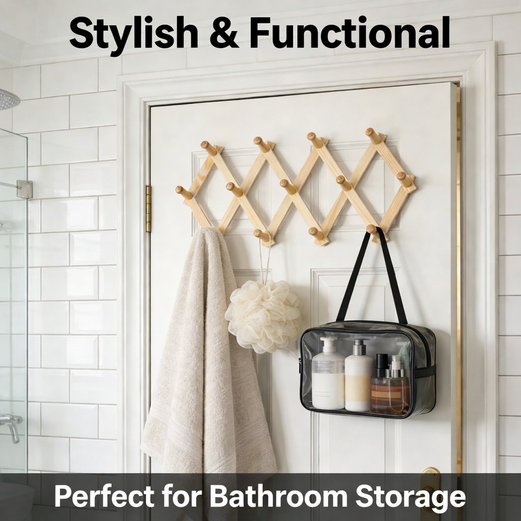 13-Hook Expandable Clothes Hanger Storage Rack